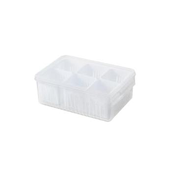 Imagem de Caixa organizador para geladeira limentos para muiti coisa organizador de congelador camada dupla seis grades