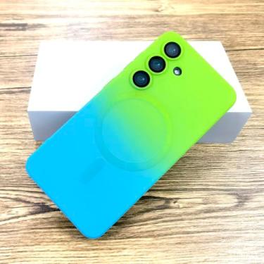 Imagem de Capa Gradiente Soft para Samsung Galaxy S24 S23 S22 S21 S20 Ultra Plus FE Note 20 10 S23FE S24FE S21FE Charge Cover, Verde Azul, Para Samsung S24 Plus