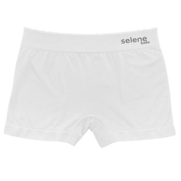 Imagem de Calcinha Infantil Boxer Sem Costura Selene, G, Branco