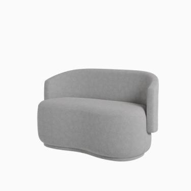 Imagem de Namoradeira Beatriz Orgânica Boucle Lisa - 7 Decor - Estopar, Prata