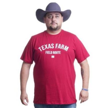 Imagem de CAMISETA MASCULINA TEXAS FARM - CM136 - DO G3 AO G4 - VERMELHO BORDO-Masculino