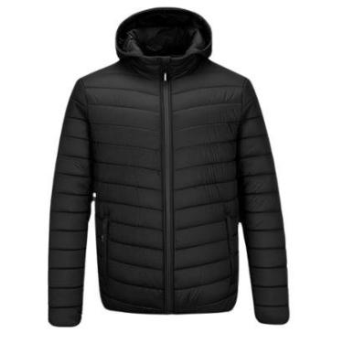 Imagem de Jaqueta Puffer Bobojaco Masculina Casaco Corta Vento Acolchoada Impermeável Bolsos Capuz Removível-Masculino