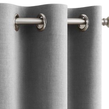 Imagem de Cortina Rústica Natural De Linho Texturizado 3,00m x 1,60m Para Sala E