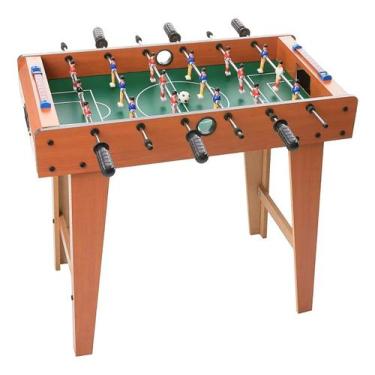 Imagem de Jogo Pebolim Infantil Mini Mesa de Madeira 62x69x37cm - Wari