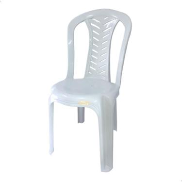 Imagem de Cadeira Plástica Reforçada Camboinha Branca Alta Resistência Ideal para Ambientes Internos e Externos Home Gourmet
