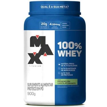 Imagem de Whey Protein Max Titanium Whey 100% Concentrado Pistache - Max Titaniu