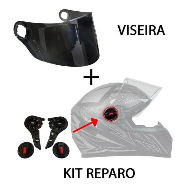 Imagem de Viseira Capacete Ls2 Ff358 Fumê Fw3 Gt + Reparo Completo