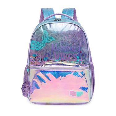 Imagem de Mochila De Costas Pack Me Fundo Do Mar Mermaid - Lilás - Pacific