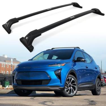 Imagem de AUXPACBO Barra transversal de suporte de teto resistente com trava de 99,8 kg para Chevy Bolt EUV 2022-2025, design multifuncional para bagagem de bicicleta, caiaque