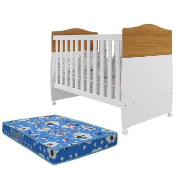 Imagem de Berço Mini Cama Conforto Nature-branco Com Colchão Physical - Permóbili Baby Nature-branco