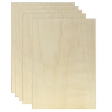 Imagem de ACXFOND Pacote Com 5 Folhas De Tília Para Artesanato, Compensado Fino 12 X 16 1/2" E Mm, Tábuas Madeira Sem Acabamento, Artes Pintura, Pirografia, Gravura, Queima Maquetes Arquitetônicas