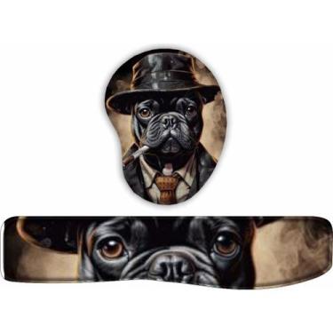 Imagem de Kit Mouse Pad + Apoio De Teclado Coleção Bulldog 4 - Estampado, 2