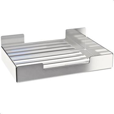 Imagem de Porta Sabonete De Banheiro Saboneteira Com Adesivo Inox ELG - Unidas