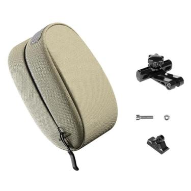 Imagem de oshhni Bolsa de selim para bicicleta de estrada, bolsa de armazenamento para bicicleta, capa rígida, multiuso, para selim de bicicleta para deslocamento, Marrom Claro