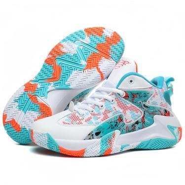 Imagem de Tênis de basquete masculino antiderrapante, calçados esportivos para atividades ao ar livre, tênis de corrida e treinamento Equipamento de basquetebol(Green,37 BR)