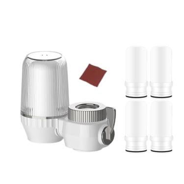 Imagem de IEUDNS Filtro de água para de pia, reutilizável, fácil de instalar, universal, lavável de alta eficiência com núcleo de filtro e lixa, com 5 Núcleos de Filtro