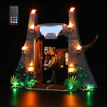 Imagem de GEAMENT Kit De Luz Led (Controle Remoto) Compatível Com Lego Jurassic Park: T.Rex Rampage - Para O Mundo 75936 (Conjunto Modelos Não Incluso)