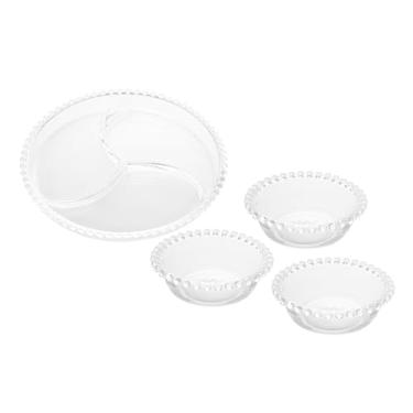 Imagem de WOLFF - Conjunto Petisqueira e 3 Bowls de Cristal Pearl