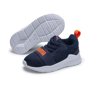 Imagem de Tênis Wired Run PS BDP, Puma, Infantil, Marinho/Laranja, 32