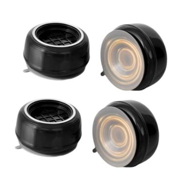 Imagem de IEUDNS 4 peças de almofadas antivibração para máquina de lavar roupa, suporte para máquina de lavar com ventosa forte, acessórios para casa, pés de apoio, Preto