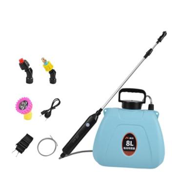 Imagem de Bothyi Pulverizador elétrico de jardim com cabo recarregável de 8 litros, modos de pulverização ajustáveis, pulverizador elétrico portátil, varinha retrátil, Use Cerca de 140 Minutos
