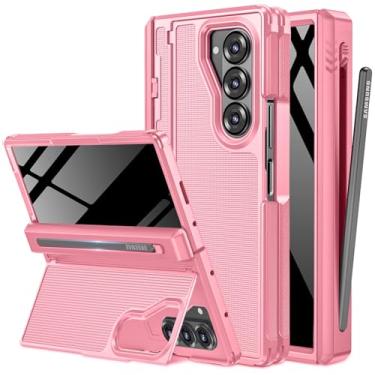 Imagem de NINKI Capa para Samsung Galaxy Z Fold 7 com suporte para caneta S e suporte invisível, protetor de tela de privacidade embutido e dobradiça, capa de telefone para Samsung Z Fold 7 com slot fino para