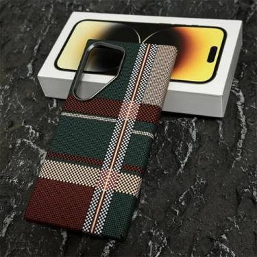 Imagem de YOGISU Capa de celular luxuosa com textura, carregamento sem fio, capa rígida fosca para PC (para Galaxy S23 Ultra/F)