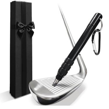 Imagem de UF-SHARP Ferramenta de afiador de ranhuras para taco de golfe de carboneto, dureza Rockwell 90, limpador de tacos de golfe para ranhuras U e V (preto)