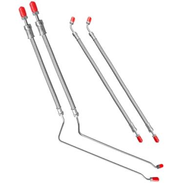 Imagem de Vaticas Kit de mangueira de cilindro hidráulico adequado para Mercruiser Alpha One com cilindro de acabamento (15-9/40.6 cm) e Bravo 1 2 3 X, substitui 32-864589 32-864588 32-99904Q, 4 peças