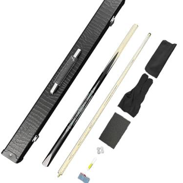 Imagem de 1/2 Bastão de taco de sinuca de madeira cinza branca – bastões de taco de bilhar de 147 cm para adultos, ponta de 10 mm, bastões de sinuca premium para homens, bastões de taco para mesa de sinuca (B