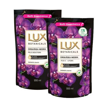 Imagem de Kit 2 Sabonete Líquido Lux Botanicals Orquídea Negra Refil 200ml