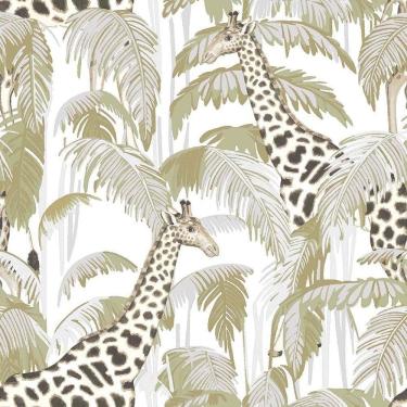 Imagem de Papel De Parede Botany House Girafa Verde 15527