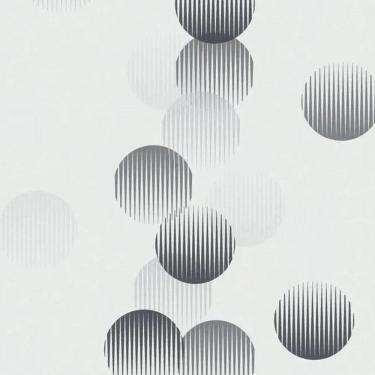 Imagem de Papel De Parede Ivy Círculos Prata 6814-30