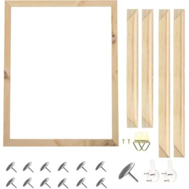 Imagem de ENLAYER Moldura de madeira DIY Molduras de arte adequadas para decoração de casa, pintura digital de desenho de diamante, exibir imagens 11,8 x 15,7 molduras para parede (30 x 40 cm)