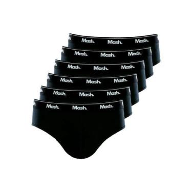 Imagem de Kit com 6 Cuecas Slip Mash 073.58, Preto, P