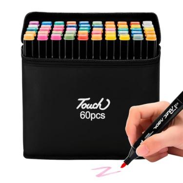 Imagem de Kit de Marcadores Multiuso: 60 Peças Coloridas, Canetinhas para colorir