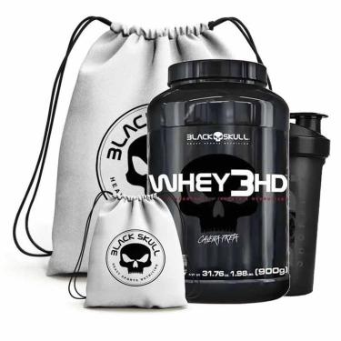 Imagem de Whey 3Hd 900G + Coqueteleira 700Ml + Mochila  - Black Skull (Cookies And Cream)-Unissex