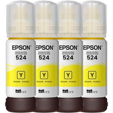 Imagem de Kit Tinta Original T524 L15150 L15160 - Kit 04 Amarelo