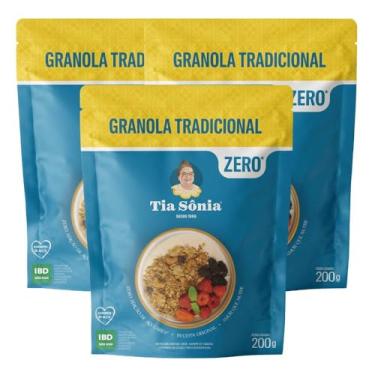 Imagem de Tia Sônia, Kit 3 Granola Integral Zero Adição Açúcar Tia Sônia 200g cad