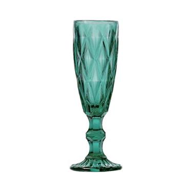 Imagem de Conjunto 6 Taças P/champagne De Vidro Diamond Azul Tiffany 140ml Lyor Azul Tiffany Único