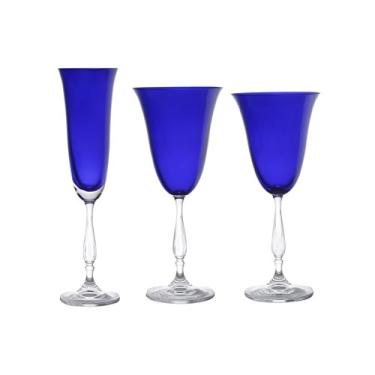 Imagem de Conjunto 18 Taças De Vidro C/titânio Antik/fregata Cobalto Lyor Cobalto Único