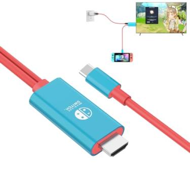 Imagem de MaxRenard - Cabo HDMI portátil para Nintendo Switch NS/OLED 4K USB C para HDMI Conector adaptador de TV para Game Switch Monitor Monitor Espelho Substituir Base volumosa