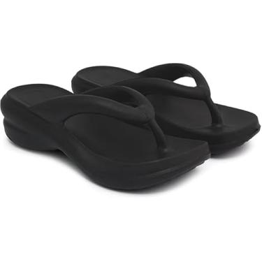 Imagem de Tamanco Ortopédico Chinelo Feminino Nuvem Ideal Para Esporao Fascite Plantar e Dores Nas Pernas (Preto, BR, Adulto) (35)