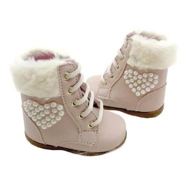 Imagem de Tênis Botinha Sapatinho Rosa Lorena Infantil Menina - Lindo!, 16