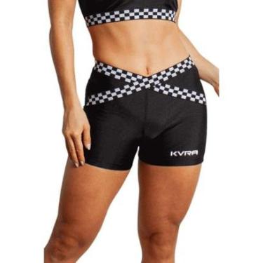 Imagem de Shorts Feminino KVRA Chess Basic Preto-Feminino