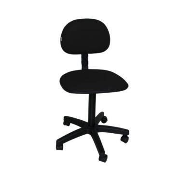 Imagem de Cadeira Secretária Pistão Fixo Corano-Preta. - B&b Comercio Eletronico