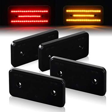 Imagem de GemPro 4 peças de substituição de lâmpadas laterais de LED âmbar/vermelho dianteiro, compatível com Mercedes Benz W463 G-Class G500 G550 G55 G63 AMG 2002-2014 (lente fuma)