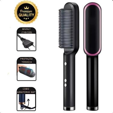 Imagem de Escova Alisadora 110V/220V Para Modelar Cabelo - ROMI