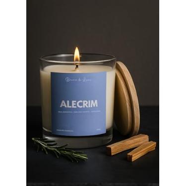 Imagem de Vela Aromática Alecrim 200g - Acompanha saquinho de algodão cru