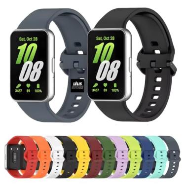 Imagem de Pulseira de Silicone Compatível com Samsung Galaxy Fit 3 SM-R390 – Strap Esportivo Ajustável, Cores Variadas, Confortável e Resistente para Smartwatch Galaxy Fit3 (ROSA AREIA)